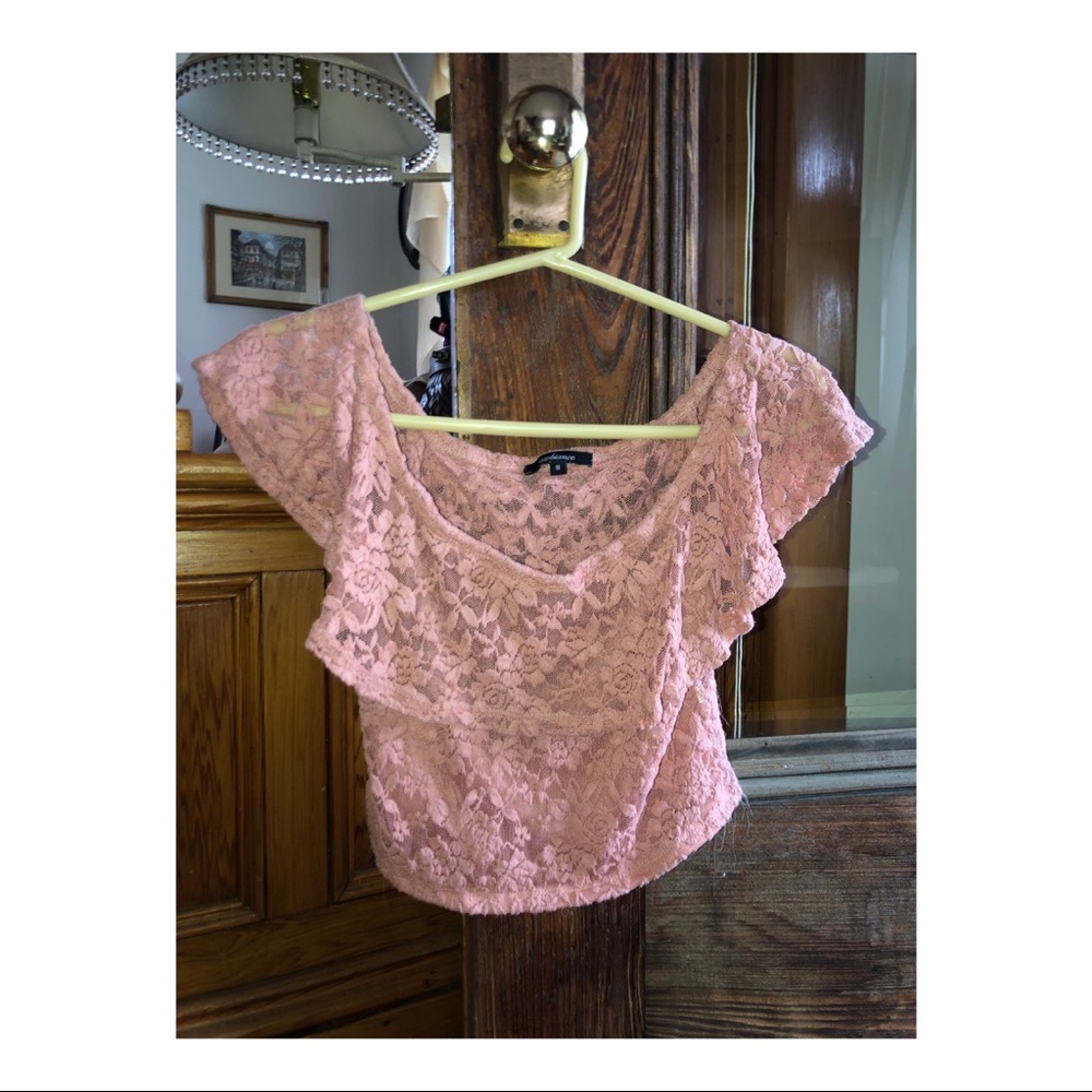 light pink lace top
